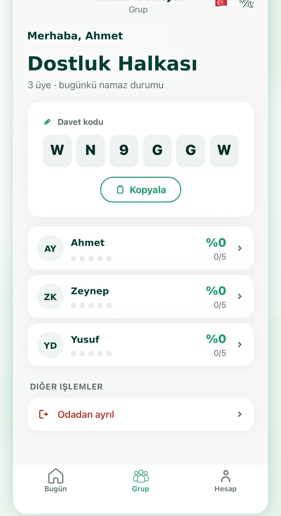 Grup ekranı